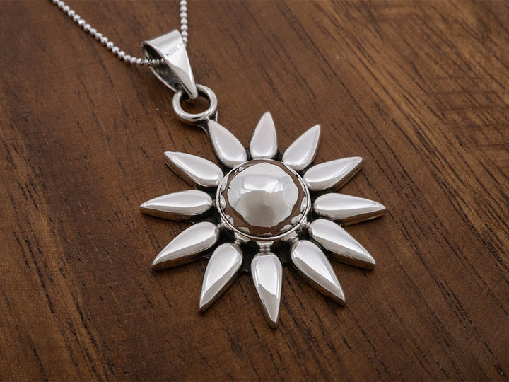 Mini Hammered Sunburst Pendant