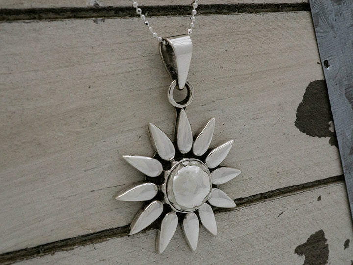 Mini Hammered Sunburst Pendant