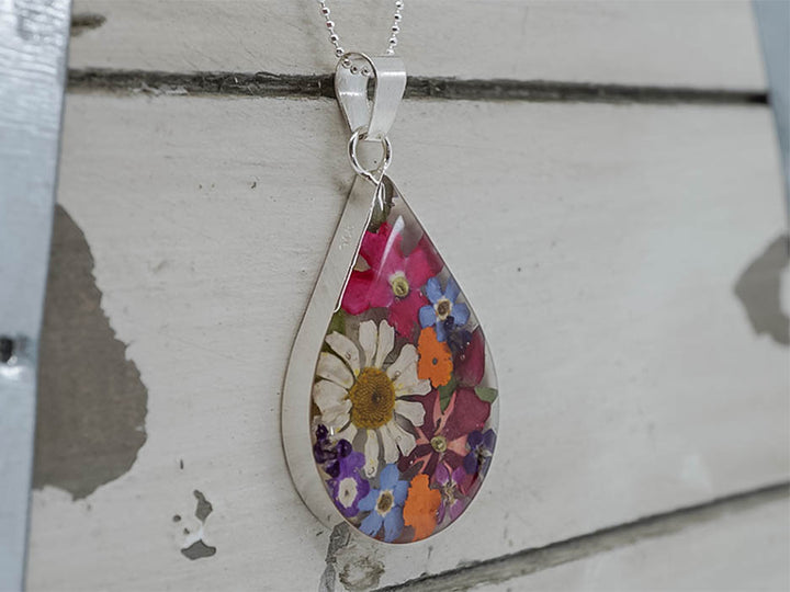 Primavera Necklace, Large Teardrop