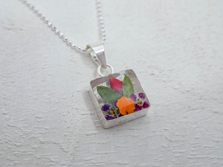 Primavera Necklace, Small Square