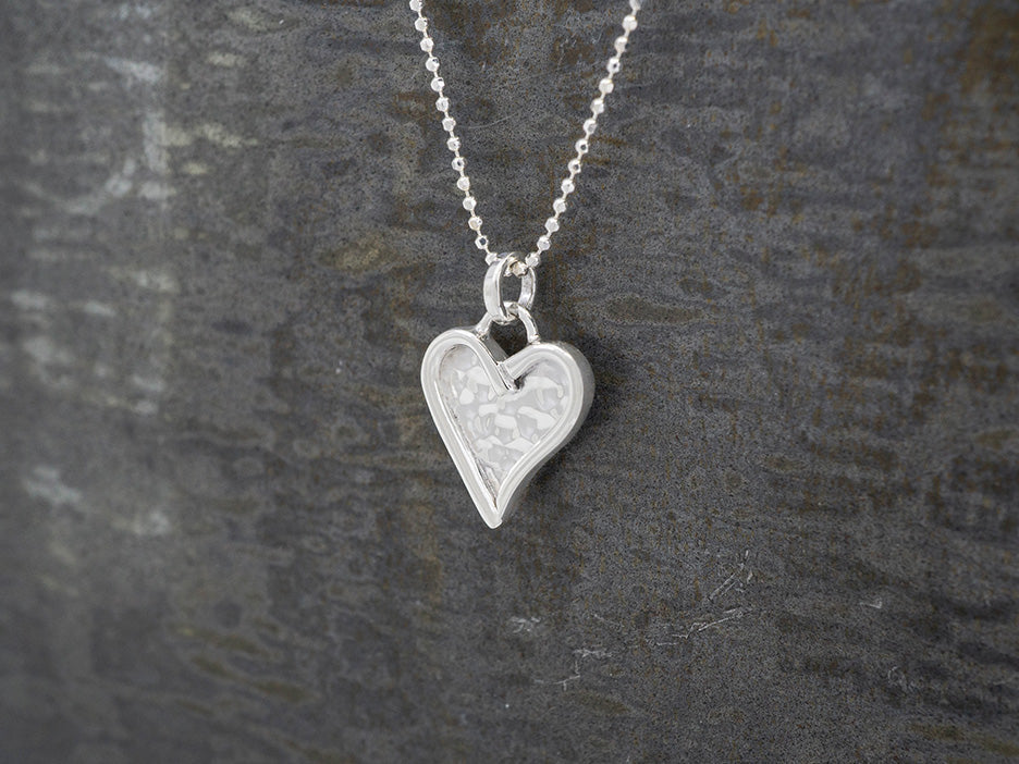 Framed & Hammered Heart Pendant