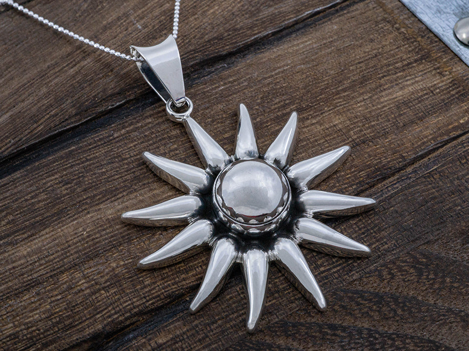 Silver Sunburst Pendant