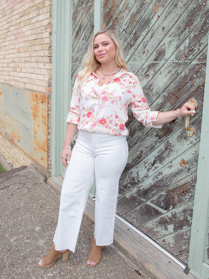Lydia Blouse, Vintage Pink