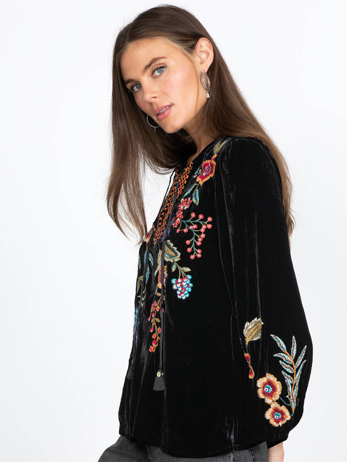 Johnny Was Ardell Velvet Relaxed Blouse