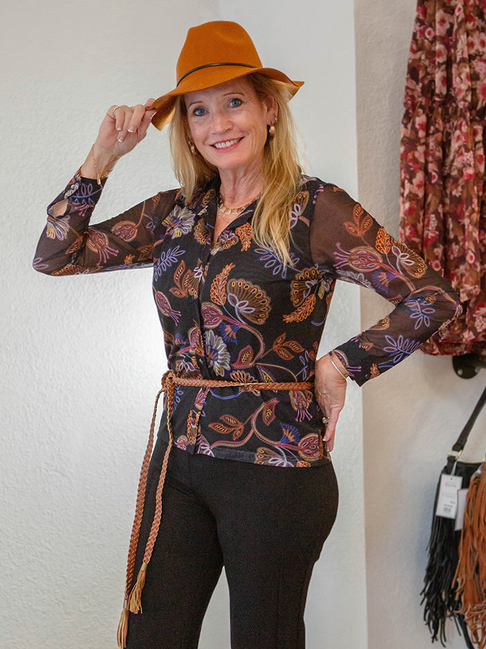 Johnny Was Devin Button Down Shirt, Ginnie