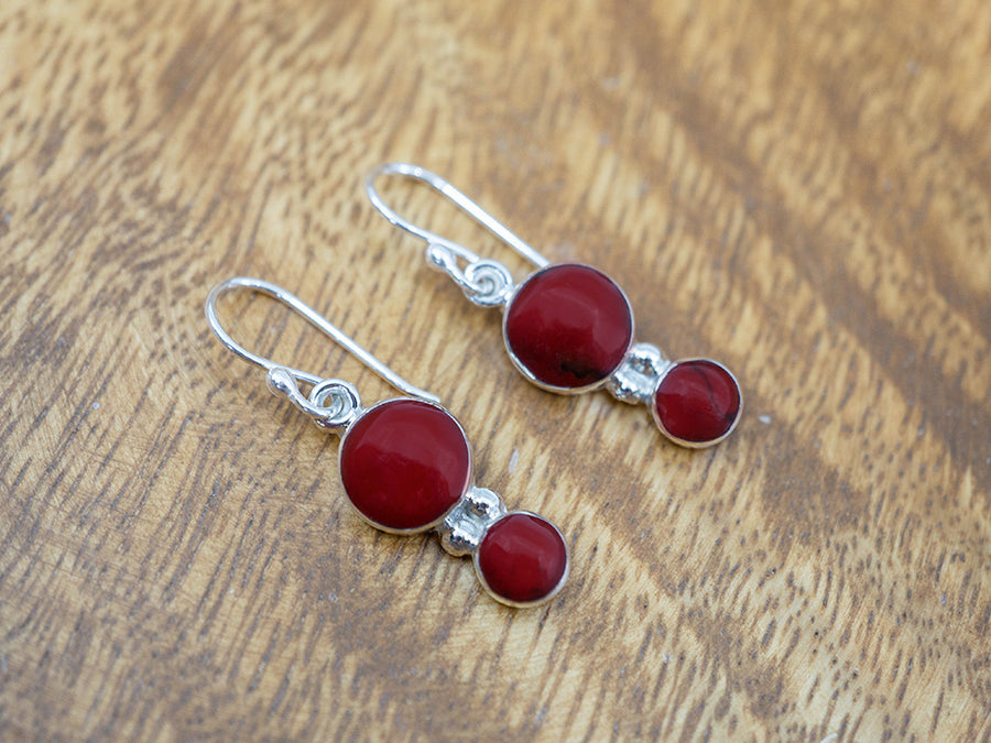 Red Jasper Concho SS Earring main image 1