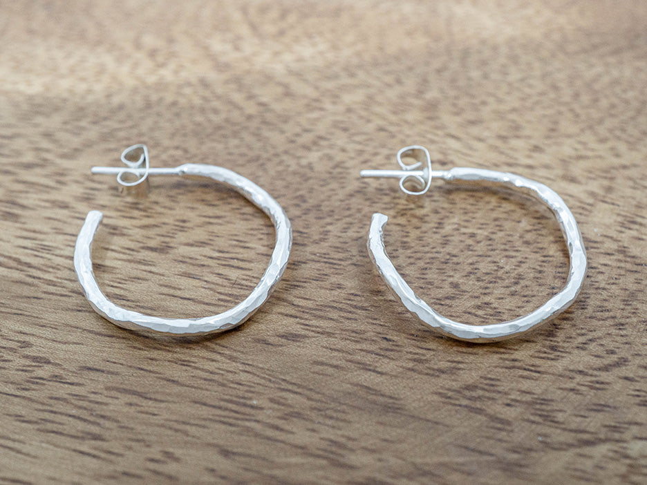Wavy Hammered Hoops