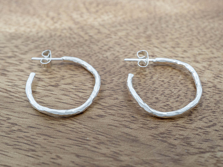 Wavy Hammered Hoops