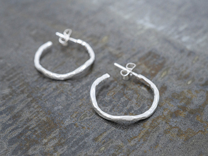Wavy Hammered Hoops