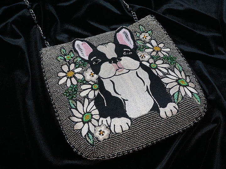 Pardon My Frenchie Crossbody Handbag by Mary Frances