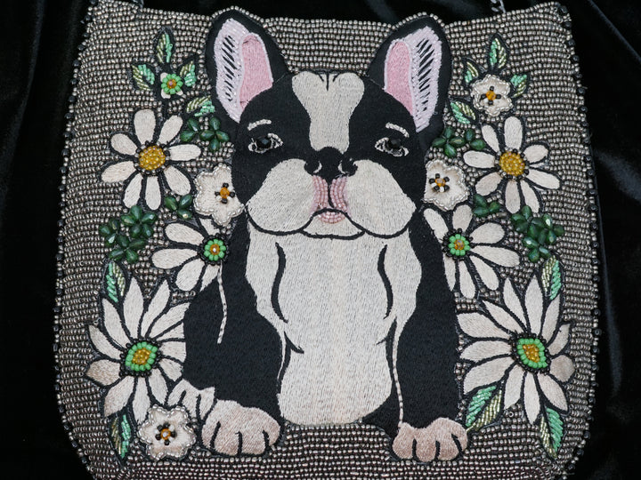 Pardon My Frenchie Crossbody Handbag by Mary Frances