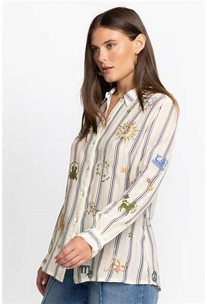 Johnny Was Ariana Button Back Shirt