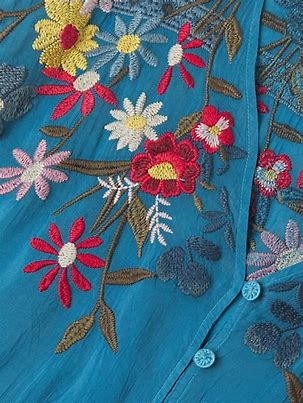 Johnny Was Edith Blouse Blue Sapphire