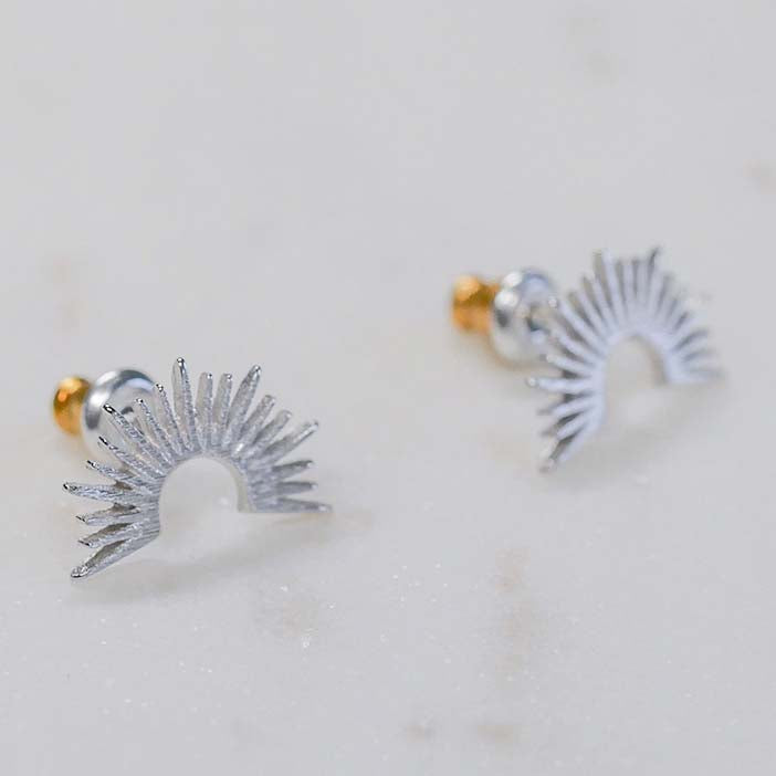 Sterling Silver Sunrise Stud Earring