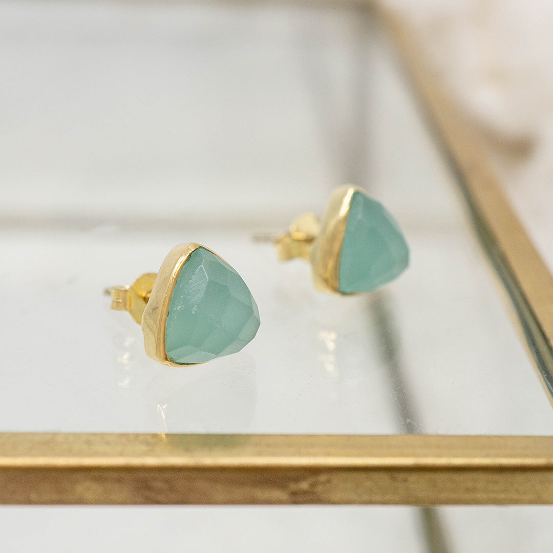 Chalcedony Studs