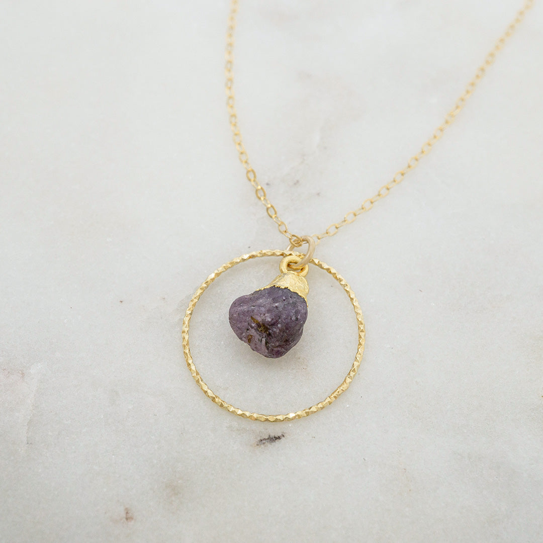 Rough Ruby Necklace