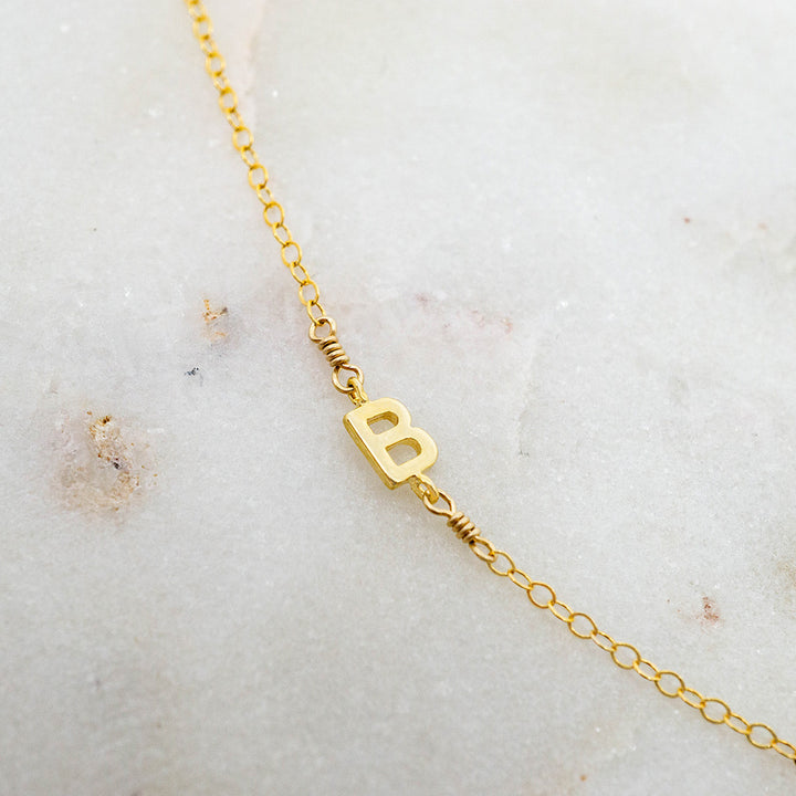 Side Initial Necklace