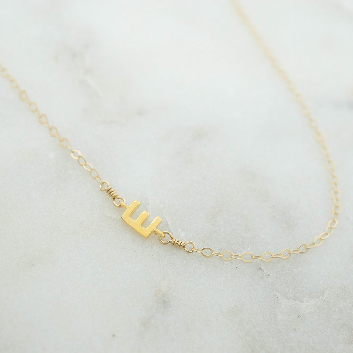 Side Initial Necklace