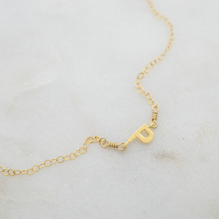 Side Initial Necklace