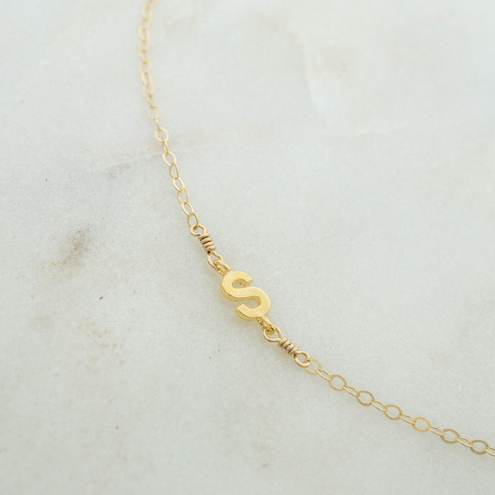 Side Initial Necklace