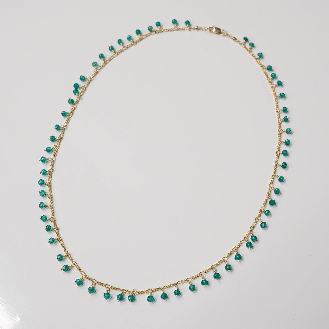 Green Onyx Raindrop Necklace