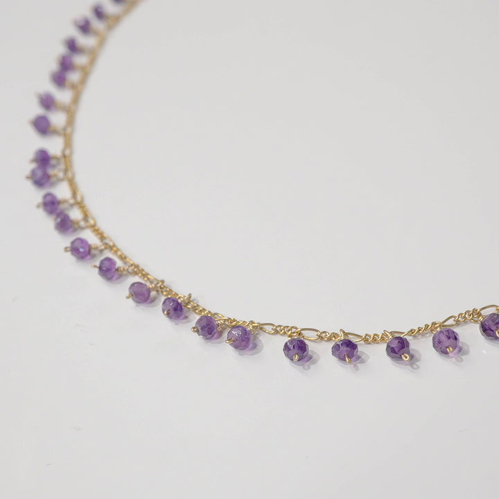 Amethyst Raindrop Necklace