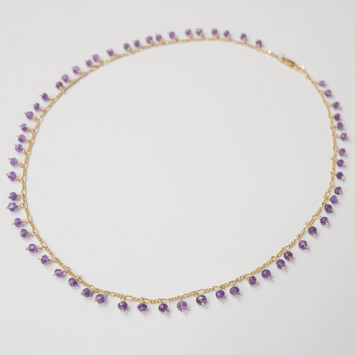 Amethyst Raindrop Necklace