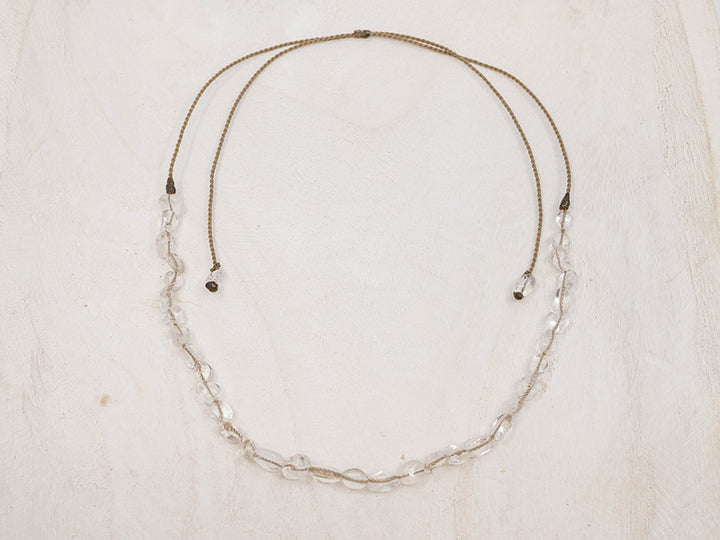 Adjustable Rock Quartz Necklace