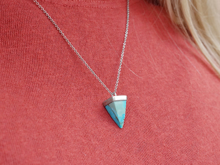 Turquoise Pyramid Necklace