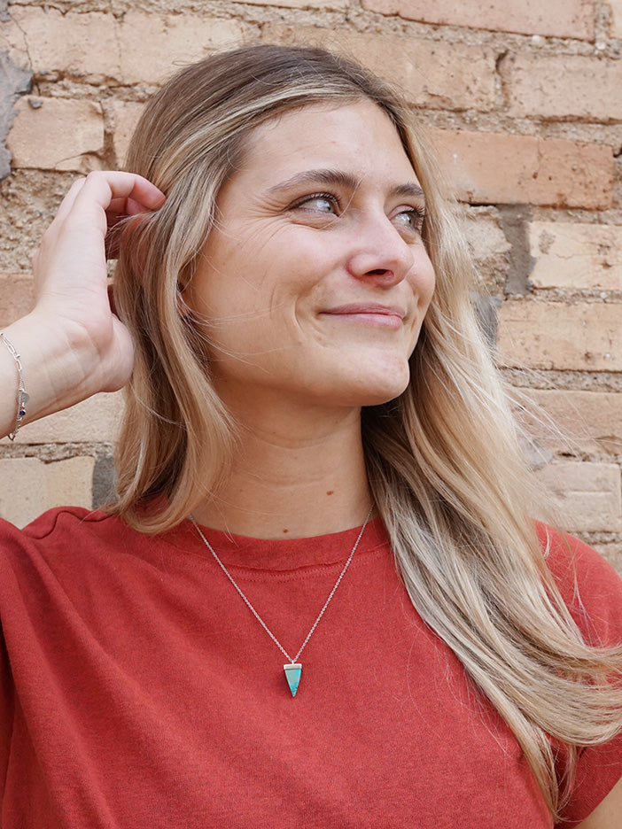 Turquoise Pyramid Necklace