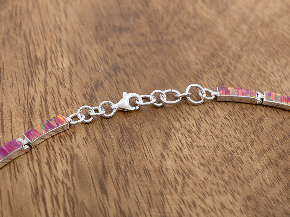 Pink Opal Fan Necklace