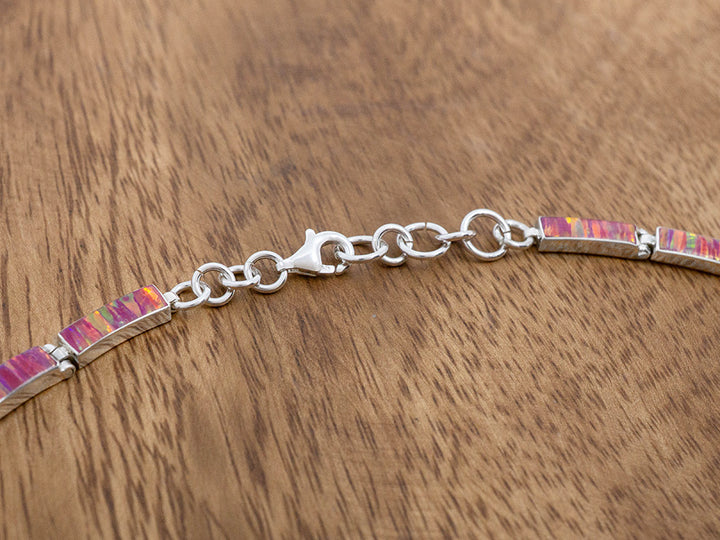 Pink Opal Fan Necklace