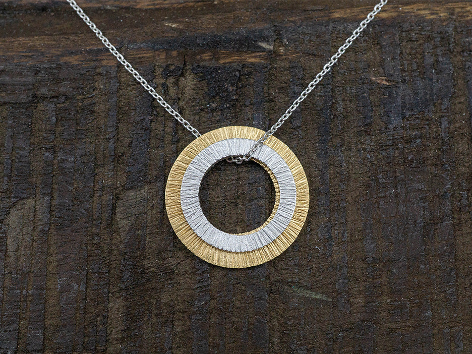 Gold & Silver Radiant Circles Necklace