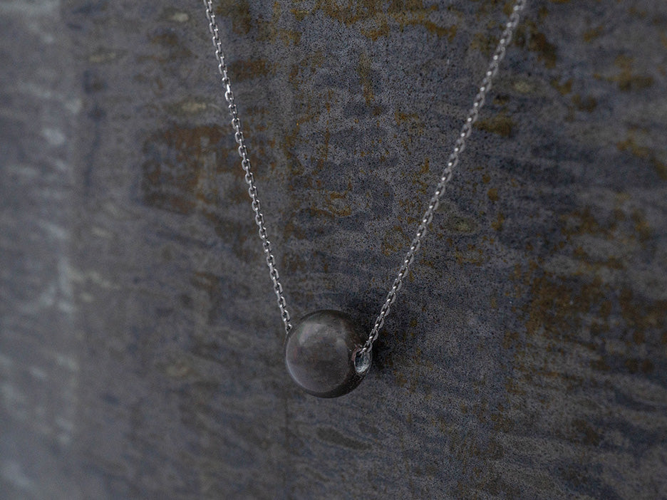 Black Pearl on Oxidized Chain