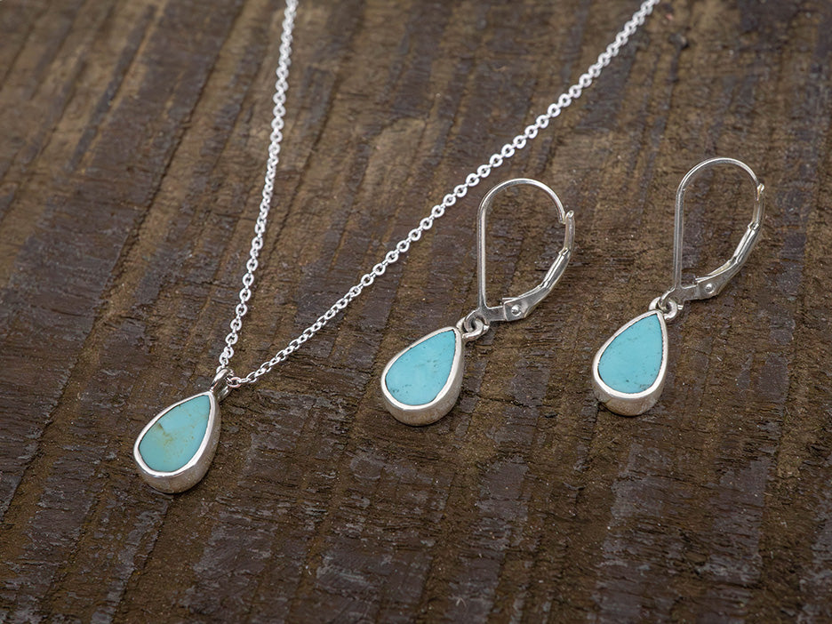 Petite Turquoise Teardrop Necklace