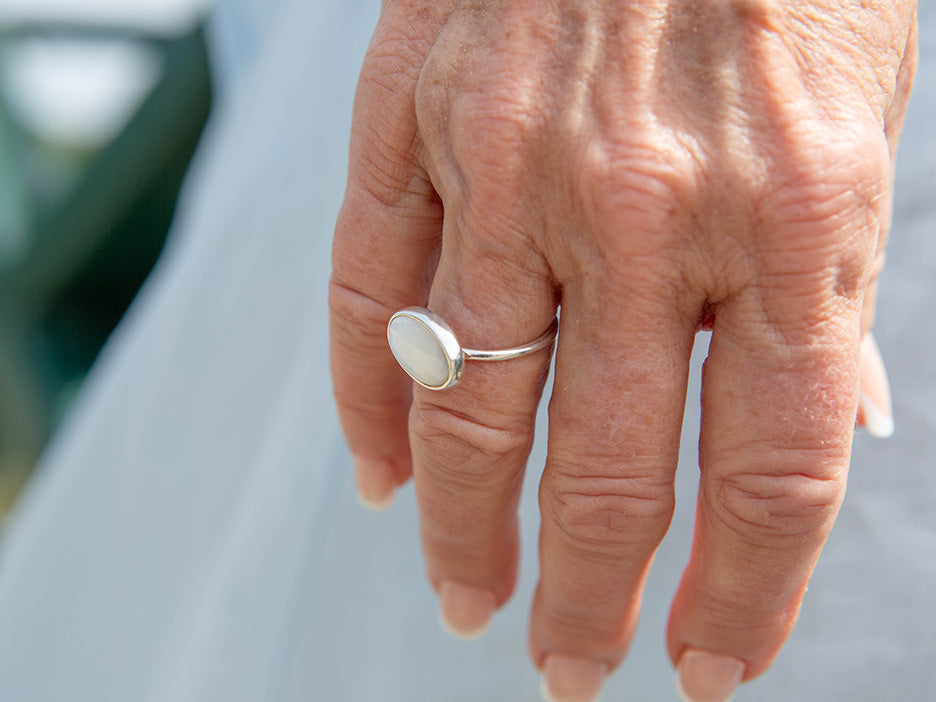 Oval Mother of Pearl Ring