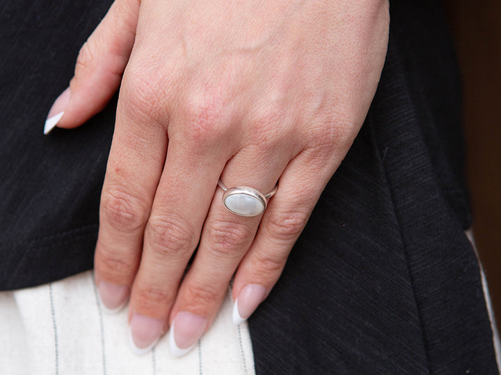 Oval Mother of Pearl Ring