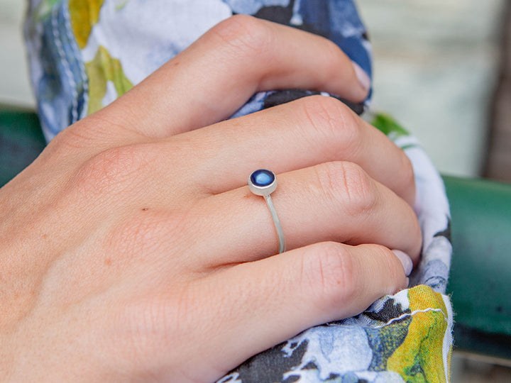 Petite Black Pearl Ring