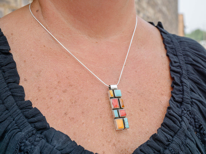 Slim Tejano Mosaic Pendant