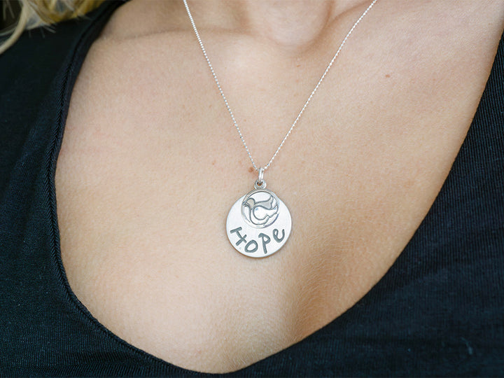 Sterling Silver Hope Pendant