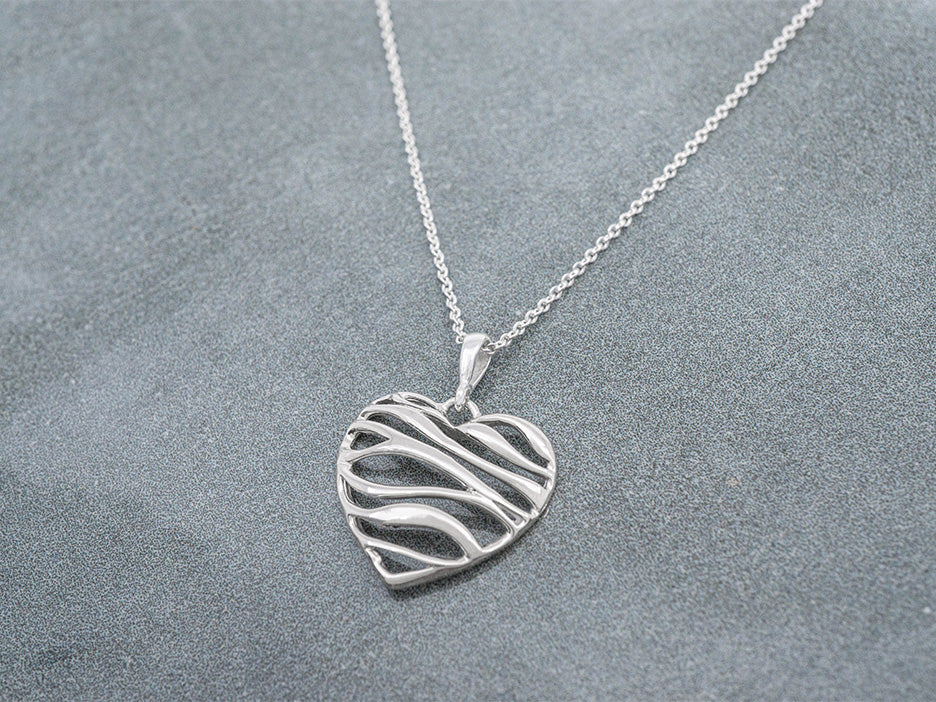 Ribbon Heart Pendant