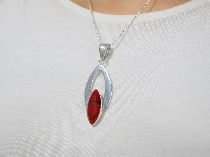 Red Jasper Marquise In Ribbon