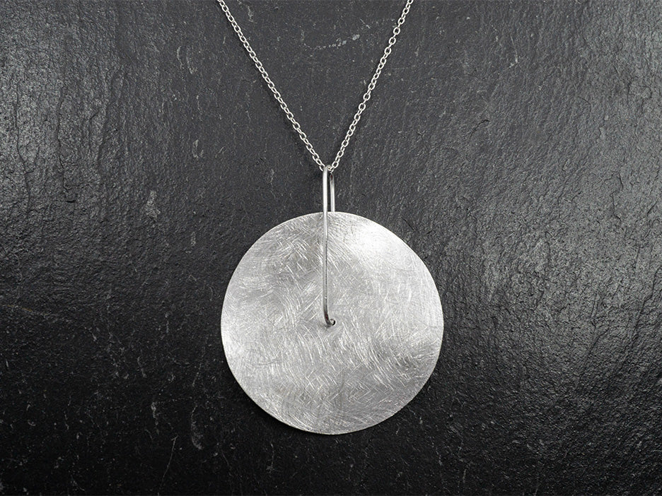 Hanging Scoured Disc Pendant