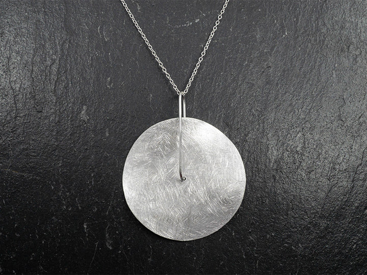 Hanging Scoured Disc Pendant