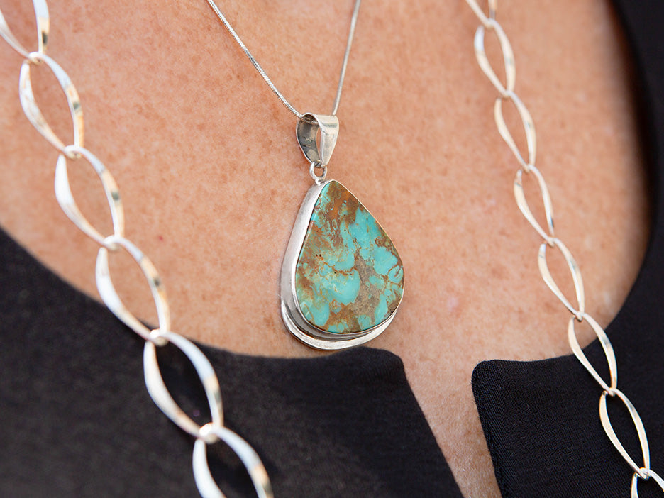 Turquoise Teardrop Pendant