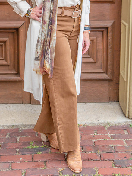 High-Rise Wide-Leg Jean, Harvest Brown