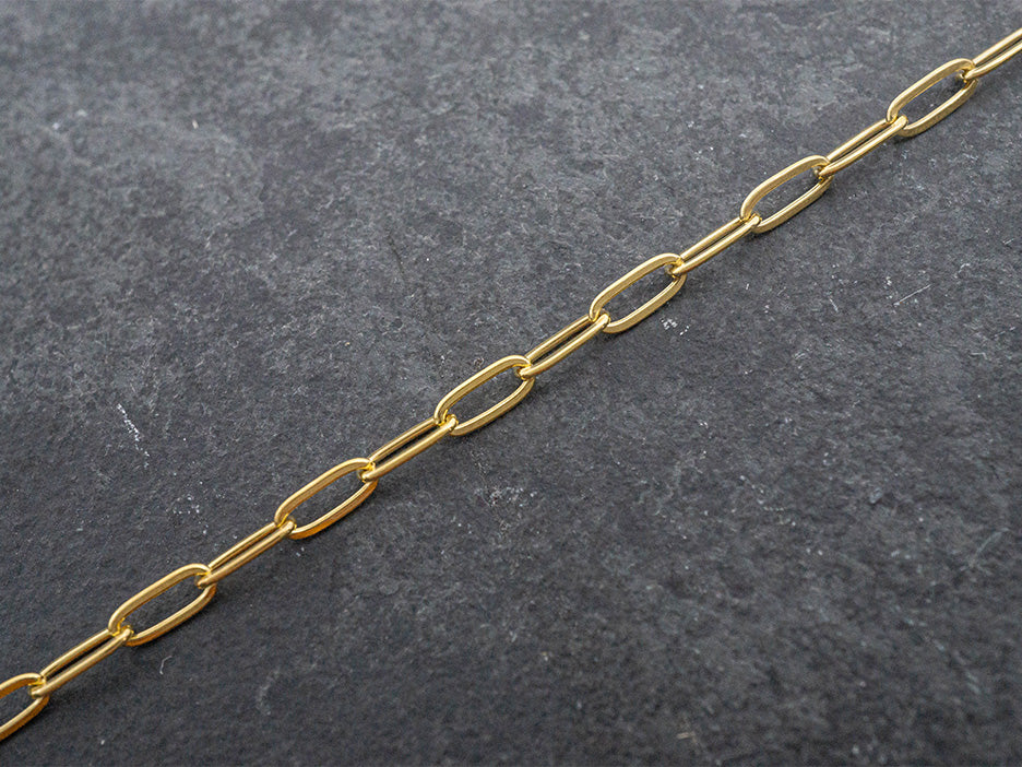 Petite Paperclip Chain, Gold Plated