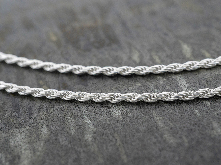 Adjustable Silver Rope Chain