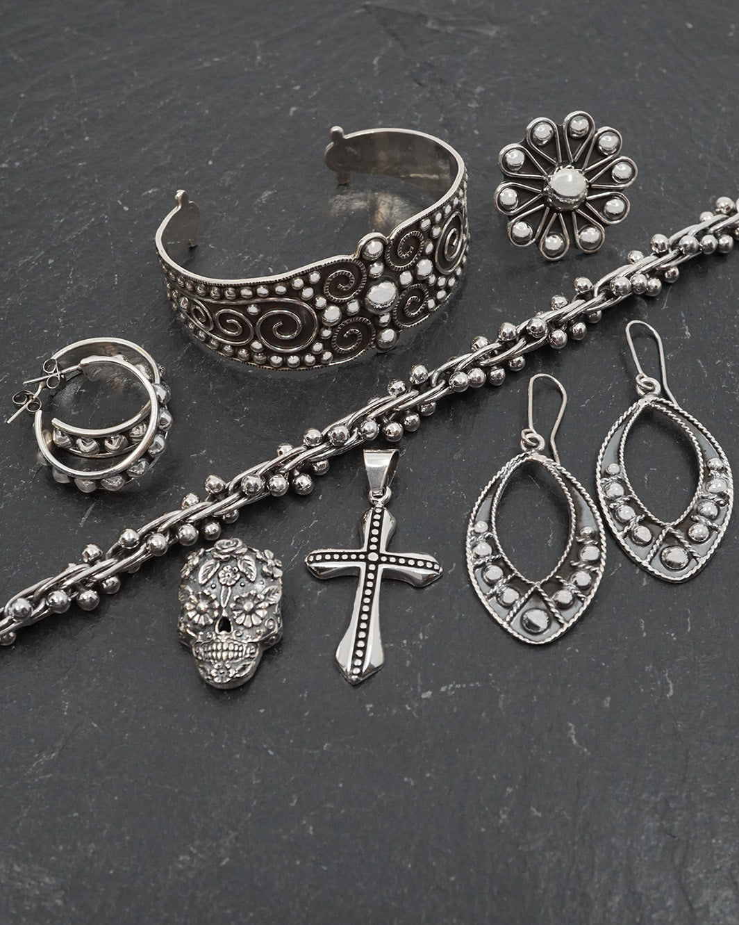 アクセサリー Vintage Mexican Jewelry sunflower taxco Taxco Mexico Vintage Sterling Silver 925 Sunflower Clip - On