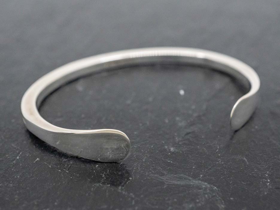 Sterling Silver Cuff w/ Flanged Ends